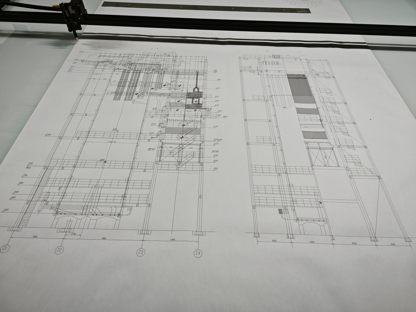 UUNA TEK 3.0 - (2X1.25M/2X2M/2X4M) Preassembled High-End All-in-One Architect Drawing Table & Pen Plotter  for Architectural Drafting - UUNA TEK CO.,LIMITED