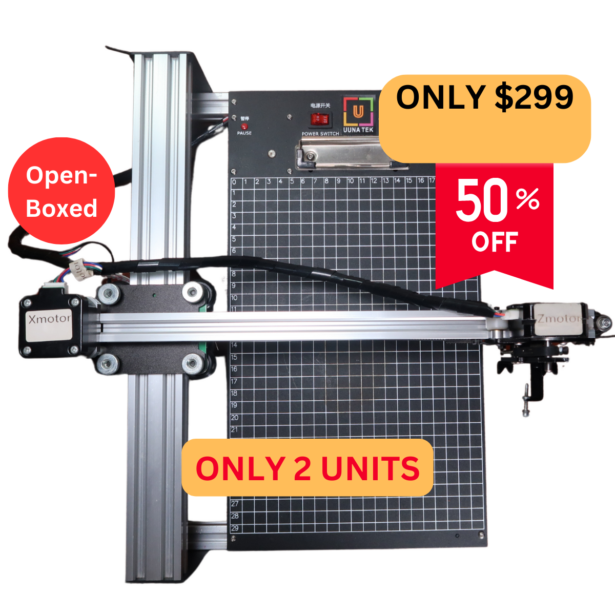 Open-boxed UUNA TEK®  iDraw 2.0 - A4 Size Drawing Robot/Drawing Machine/Homework Machine/Calligraphy Plotter/Handwriting Robot/Pen Plotter/Laser Engraver - UUNA TEK CO.,LIMITED