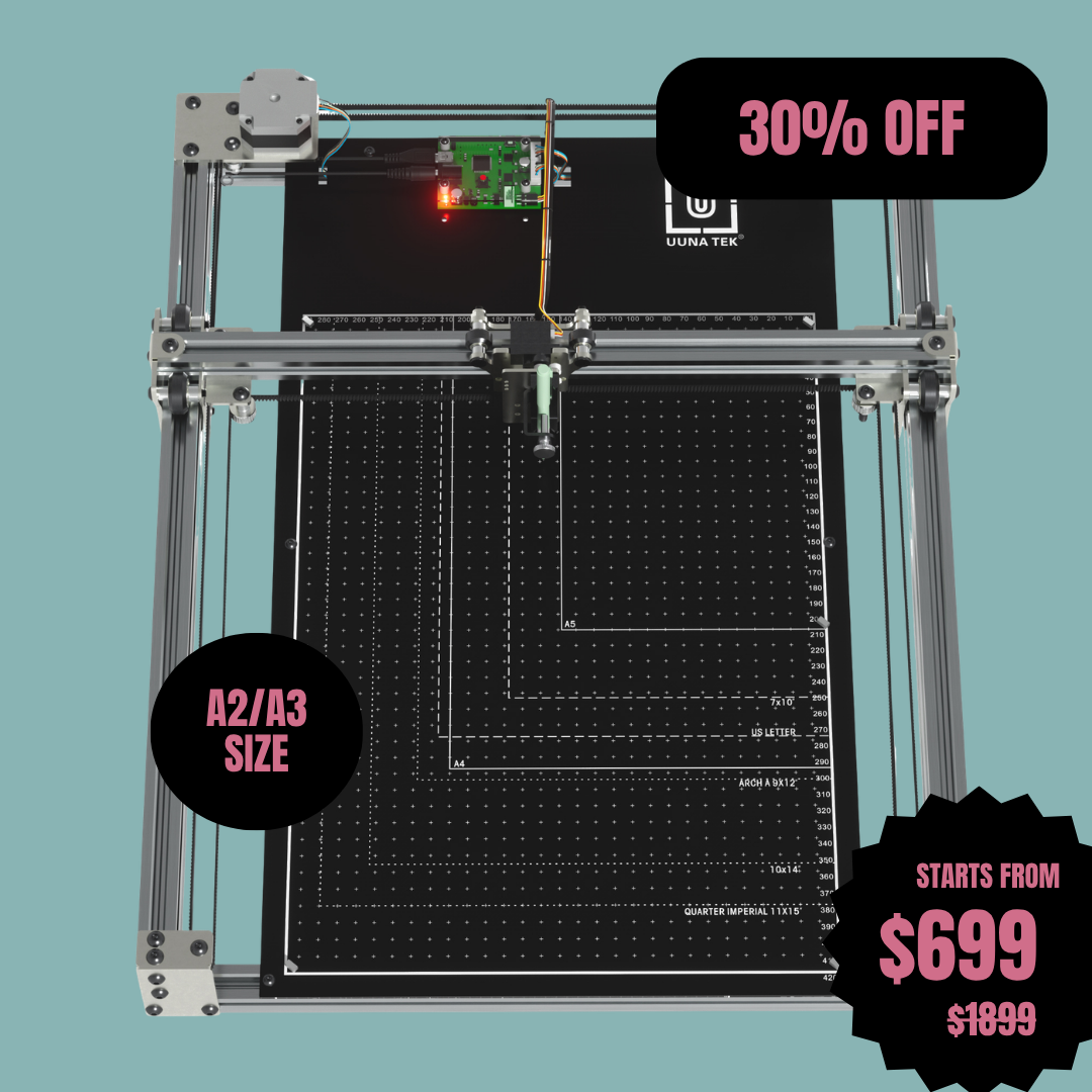 Robot de dessin iDraw H SE A3/A2 CoreXY pour artistes – Combine le matériel robuste iDraw H avec le logiciel flexible Axidraw