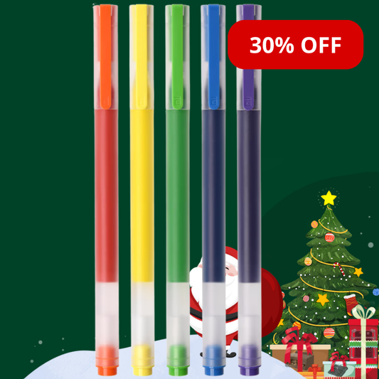 Ensemble de stylos plume à séchage rapide 5 couleurs