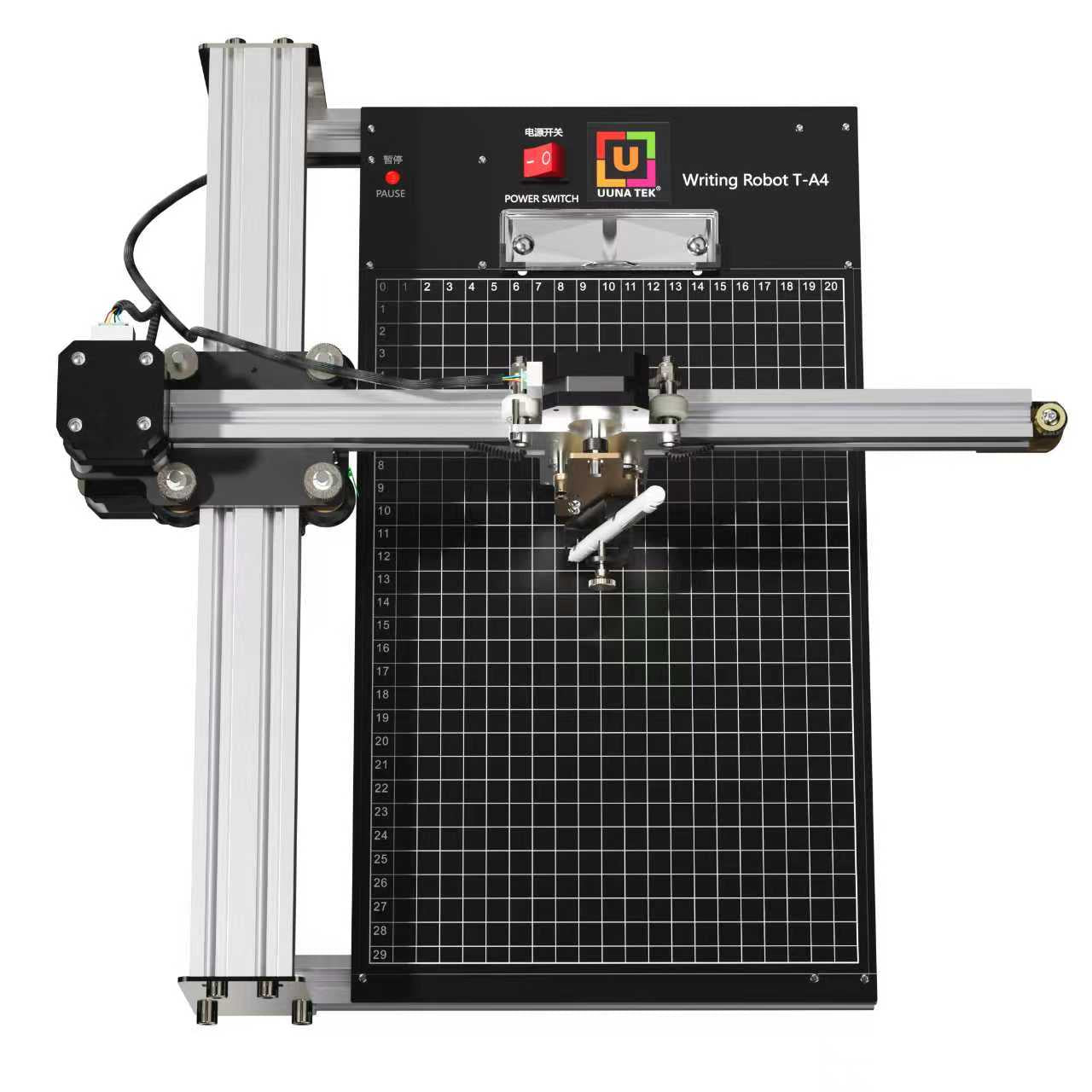 UUNA TEK® iDraw 2.0 - Robot de dessin format A4/Machine à dessiner/Machine à faire les devoirs/Traceur de calligraphie/Robot d'écriture/Traceur à stylo/Graveur laser