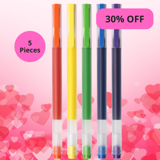 Ensemble de stylos plume à séchage rapide 5 couleurs