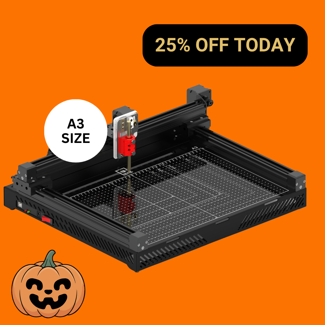 UUNA TEK 3.0 A3 vormontierter Premium-All-in-One-Stiftplotter-Zeichenroboter mit WLAN und SD-Karte – kompakter, leiser, schneller, präziser