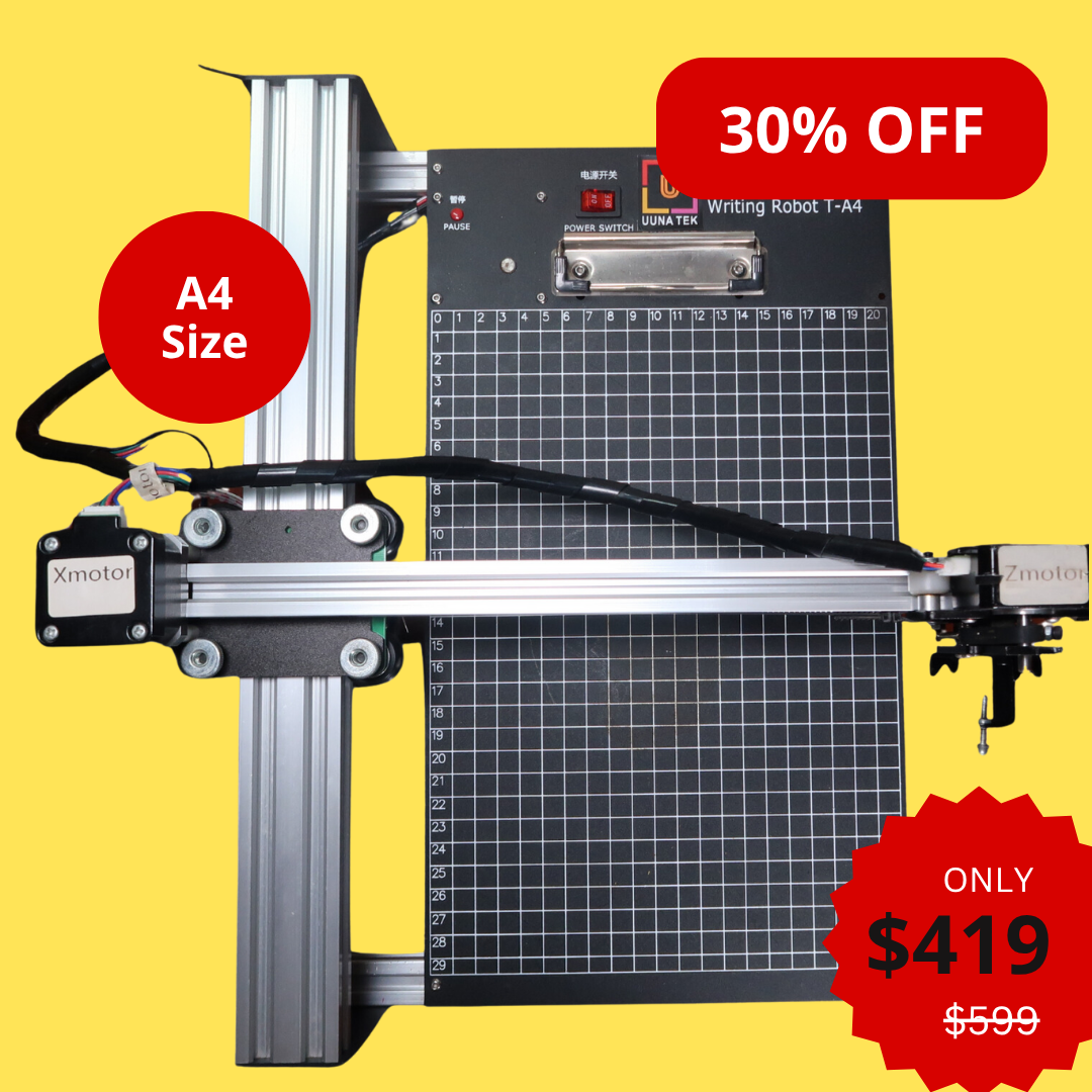 UUNA TEK® iDraw 2.0 - Robot de dessin format A4/Machine à dessiner/Machine à faire les devoirs/Traceur de calligraphie/Robot d'écriture/Traceur à stylo/Graveur laser