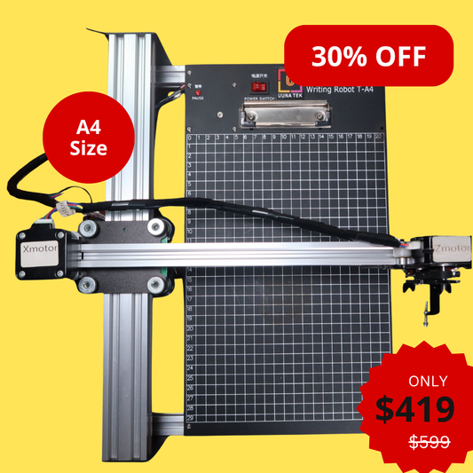 UUNA TEK® iDraw 2.0 - Robot de dessin format A4/Machine à dessiner/Machine à faire les devoirs/Traceur de calligraphie/Robot d'écriture/Traceur à stylo/Graveur laser