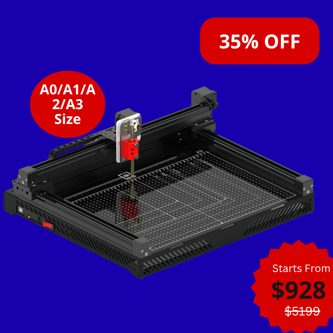 UUNA TEK 3.0 - Robot de dessin, machine à dessiner, machine à écrire, machine à signer, pré-assemblé, format A3/A2/A1/A0, haut de gamme, traceur à stylo tout-en-un
