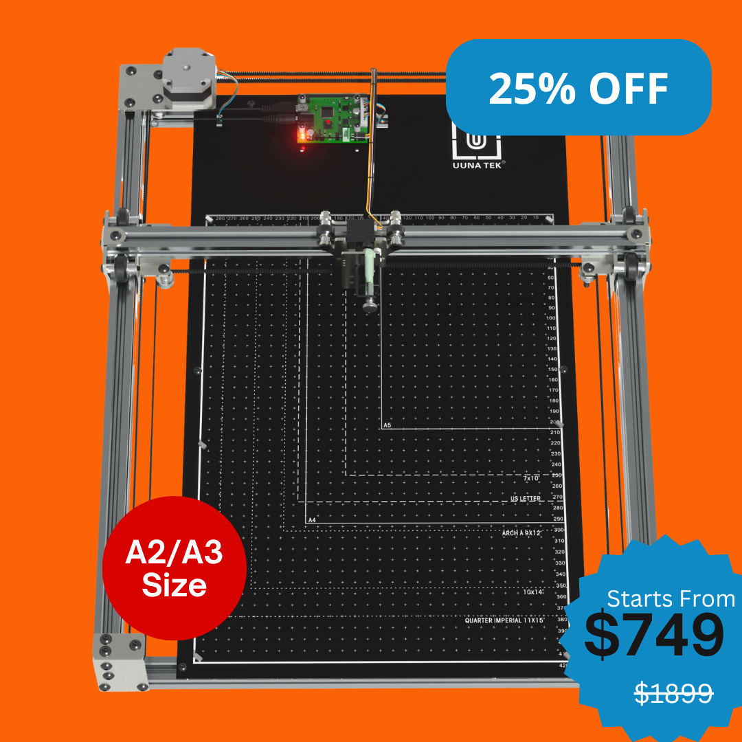 Robot de dessin iDraw H SE A3/A2 CoreXY pour artistes – Combine le matériel robuste iDraw H avec le logiciel flexible Axidraw